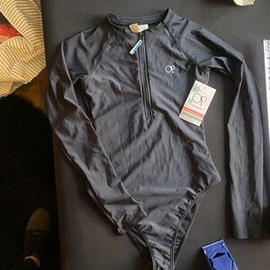 OP Black Long Sleeve Swimsuit S surf suit